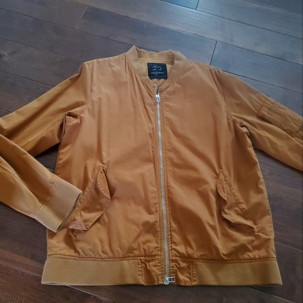 Tan Utility Jacket Size 4 By Badic Broek Belgium Brand Lightweight